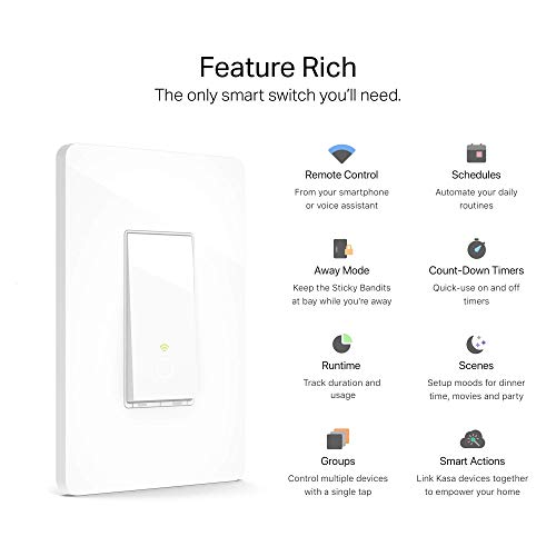 Read more about the article Kasa Smart Light Switch HS200, Single Pole, Needs Neutral Wire, 2.4GHz Wi-Fi Light Switch Works with Alexa and Google Home, UL Certified, No Hub Required