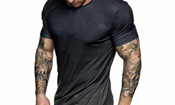 Read more about the article Men’s Short Sleeve Tops Summer Crewneck Casual Slim-Fit Tee Gradient Color Shirts Blouse (L, Black)